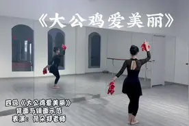 四级考级舞蹈《大公鸡爱美丽》镜面背面示范来啦#少儿舞蹈 #考级