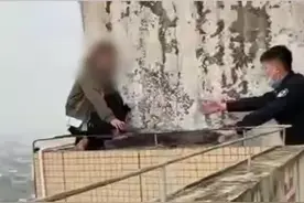 抑郁症女子感情不顺报警痛哭，身在楼顶恐轻生...辅警解救暖心喊话：“我不骗你！”视频封面