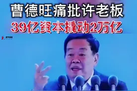 曹德旺：T批许老板，39亿资本撬动2万亿，防止资本无序扩张#经济 #财经 #金融 #曹德旺 #抖音热门视频封面
