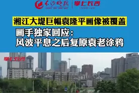 7月29日，长沙晚报记者专访巨幅袁隆平涂鸦作者@所谓艺术生 ：“风波平息后还想恢复袁老的涂鸦。”