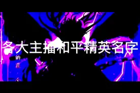 #和平精英 各大主播和平精英名字