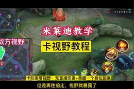 米莱迪卡兵线和防御塔视野教程，别再暴露了。#王者荣耀 #米莱迪
