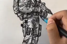 这次题很难哦～我打赌有百分之九十都猜不出是“哪”的特种部队#拔根鼻毛画幅画 #画画 #军事 @抖音短视频