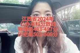 江西省2024年公办本科分数线 物理组483-487分 历史组502-506分视频封面