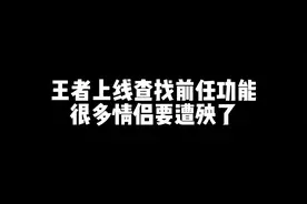 王者上线查找前任功能，很多情侣要遭殃了#游戏 #小王探星计划
