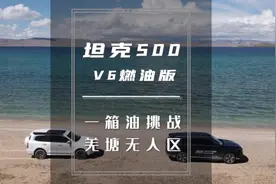 坦克500燃油版一箱油挑战820公里羌塘无人区  #坦克500 #保定顶火