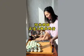 15到20度是特别适合腌咸鸭蛋的温度，没事拿到太阳底下晒一晒，更容易出沙流油，喜欢吃咸鸭蛋的姐妹们，正好这个季节，可以试一试吧！#腌咸鸭蛋#记录真实生活 @抖音短视频视频封面