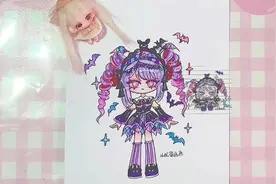 蛋仔派对暗夜皇女德茜拉的两种画法#蛋仔派对 #暗夜皇女德茜拉