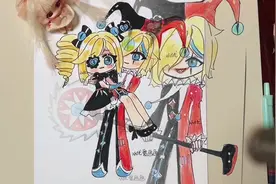 小丑阿巴绘画过程来啦#小丑阿巴 #简笔画 #同人 #哑女斯黛拉