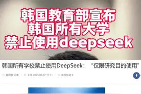韩国教育部宣布，韩国所有学校禁止使用deepseek#韩国留学 #deepseek #韩国留学生 #韩国留学日常 #chatGPT视频封面