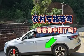 农村窄路转弯刮底盘，很多老司机都容易中招！ #每天一个用车知识 #驾驶技巧