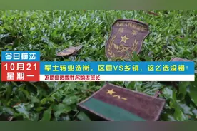 军士转业选岗，区县VS乡镇，这么选没错！视频封面