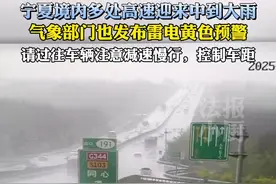 宁夏境内多处高速路段迎来中到大雨，气象部门也发布了雷电黄色预警信息。请过往车辆注意控制车距，减速慢行。#宁夏  #降雨来袭  #天气预报视频封面