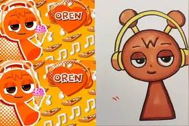 不同颜色的节奏盒子 #动漫#简笔画