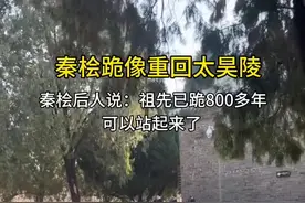 “失踪”近两年的“秦桧”等人跪像重回淮阳太昊陵。秦桧、秦桧夫人王氏、王俊、张俊、万俟卨等5个奸臣的跪像。#太昊陵秦桧