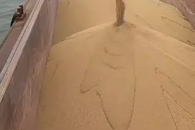 去年的库存回放一下。 朋友们快来看看我装粮食的过程。这一船黄豆要多少亩土地才能收到？老铁们，算一下，评论区告诉我！#记录我的跑船生活