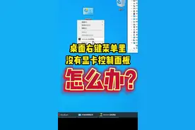 桌面右键菜单里没有显卡控制面板怎么办？#电脑知识 #组装电脑 #电脑小技巧