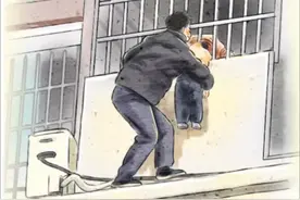 小女孩被卡在8楼阳台护栏摇摇欲坠 好心人不惧个人安危，高空救人#媒体点赞徒手爬楼救女孩的小伙 #救人瞬间 #画一个故事 #见义勇为 #抖音插画师联盟视频封面