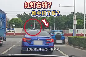 圆形红灯能不能直接右转？很多司机不懂走中招，这才是正确做法