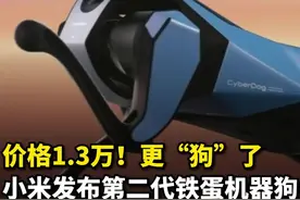 价格1.3万！更“狗”了！小米发布第二代铁蛋机器狗，能翻跟斗、会滑板，踹一脚不会倒。#小米  #雷军  #小米铁蛋  #小米机器狗  @抖音短视频