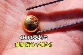 4000克电脑芯片，能提炼多少黄金？#科普 #提炼黄金 #贵金属