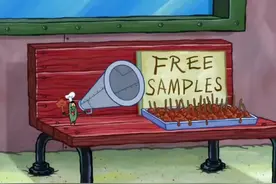 海绵宝宝，蟹老板居然免费送美味蟹堡！#海绵宝宝 #我喜欢章鱼哥