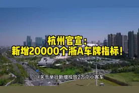 杭州官宣：新增20000个浙A车牌指标！赶快看看你是否符合条件视频封面