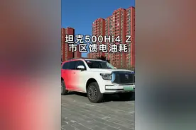坦克500Hi4 Z市区馈电油耗 #坦克500 #坦克500hi4z到底有多强视频封面