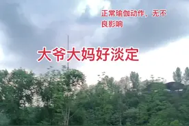 #危险动作请勿模仿 #原创视频 #健身器材新玩法 #路人视角 #正常瑜伽动作无不良引导 大爷大妈好淡定哟