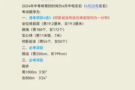 20240年太原市中考体育考试项目满分标准和考试顺序#中考体育
