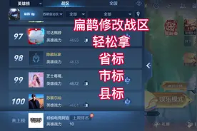 修改战区轻松拿省标市标区标#王者荣耀 #修改战区 #低分战区