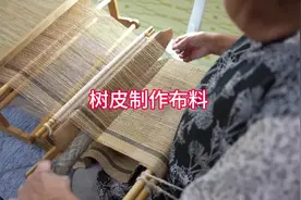 八十岁老师傅竟然利用树皮纺织成布料，这手艺简直太牛了