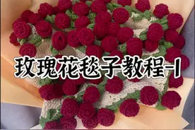 玫瑰花毯子教程-1#玫瑰花毯子 #玫瑰花抱毯 #花束毯子教程 #手工diy