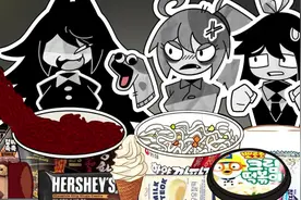 圆规小姐与手套妹的美食大PK#内容启发搜索 #创意动画 #圆规小姐