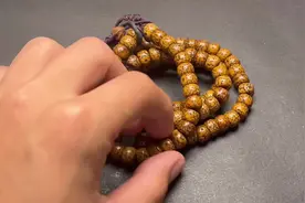 老念珠随身可念108老星月直径0.8对口0.6#藏传文玩 #星月菩提