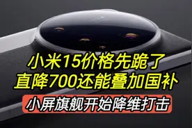 小米15价格先跪了，直降700还能叠加国补，小屏旗舰开始降维