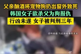父亲酗酒将宠物狗扔出窗外致死，韩国女子欲杀父为狗报仇，行凶未遂获刑3 年。（潇湘晨报）视频封面