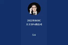 2022年ROIC大于20%的公司#价值投资 #财经 #晓荣 #ROIC #股票视频封面
