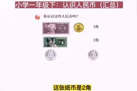 小学一年级下：认识人民币（汇总）#小学数学 #每天跟我涨知识视频封面