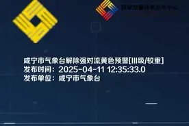 咸宁市气象台解除强对流黄色预警[III级/较重]视频封面