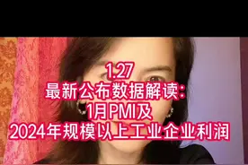 1.27 1月PMI及2024年规模以上工业利润数据重点解读 #1月PMI #2024年规模以上工业企业利润视频封面