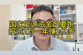 国家能源资金盘要跑，投资2万一年赚2亿多，贪婪无知太害人视频封面