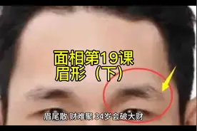 面相第19课——眉形（下）#面相 #干货分享 #每天学习一点点视频封面