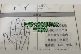 上等大富贵手纹，三奇纹#手纹秘密 #国学 #玄学 #手相面相视频封面