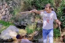 今天抓鱼被村花打了#农村趣事视频封面