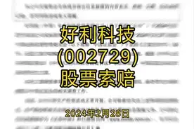 #好利科技 #股票索赔 #股票索赔律师谢保平 #股索卫 #小帮索