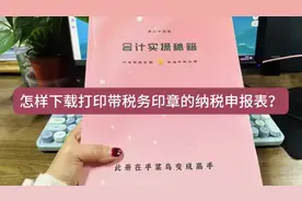 怎样下载打印带有税务印章的纳税申报表？#会计 #会计实操视频封面