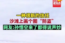 沙滩上画个圈“防盗”，网友：孙悟空来了都得说声妙。视频封面