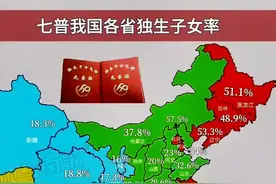 七普我国各省独生子女率情况一览。#独生子女 #顾与南 #数据可视化 #地图 #地理视频封面