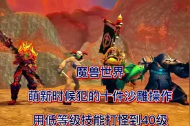 魔兽世界：萌新时候的十件沙雕操作，用低等级技能打怪到40级视频封面